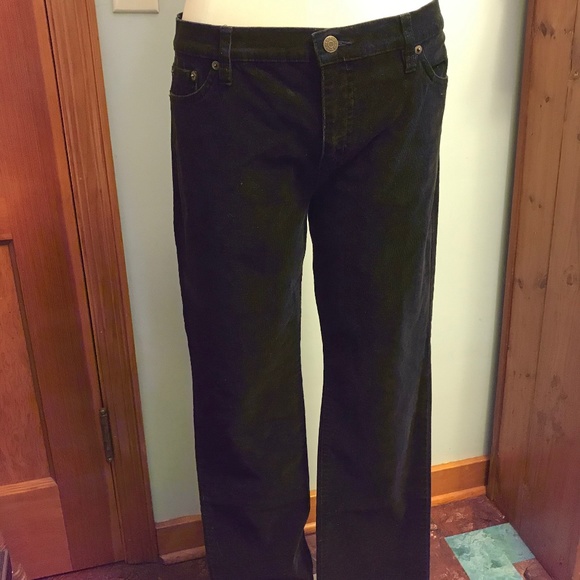 LRL Classic Straight stretch corduroy black jeans - Picture 3 of 15